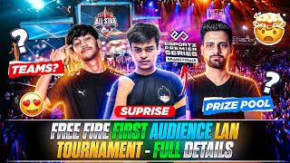 FREE FIRE FIRST AUDIENCE LAN IN INDIA😱🔥 FULL DETAILS  ESPORTZ PREMIER SERIES LAN  FREE FIRE INDIA [upl. by Annaeoj12]