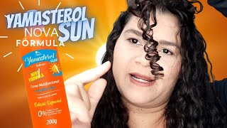 Creme Yamasterol Sun Multifuncional com filtro solar no cabelo cacheado [upl. by Arakaj]