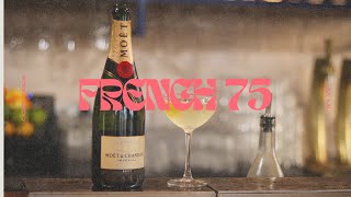 FRENCH 75  COMMENT FAIRE UN COCKTAIL AU CHAMPAGNE  ET AU GIN [upl. by Freya]