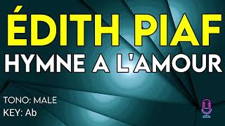 Édith Piaf  Hymne A LAmour  Karaoke Instrumental  Male [upl. by Anisor]