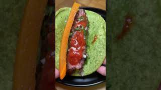 I made steak tacos using green corn tortillas [upl. by Ackerman]