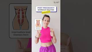 4 Exercises Post Pregnancy Workout Routine Intermediate level [upl. by Naimed896]