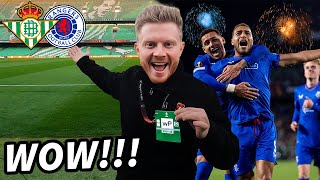 PITCHSIDE at CRAZY Europa League DECIDER 💥 Real Betis v Rangers [upl. by Dann]