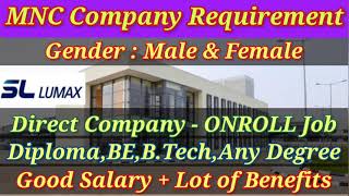 SL LUMAX LIMITED  MNC Company  Permanent Job  Male amp Female  Job vacancy in Chennai 2024 today [upl. by Glovsky161]