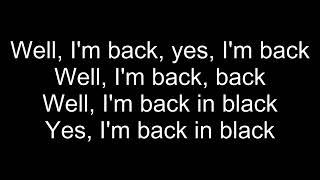 ACDC  Back in Black Lyrics [upl. by Haramat392]