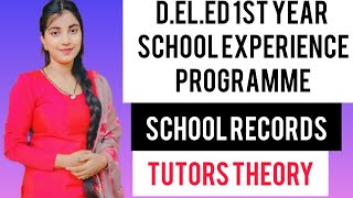 DElEd School Experience Programme  School Records  Types Maintenance amp Utility  Anamika Dahiya [upl. by Navonod]