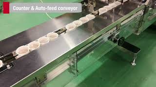 KAWASHIMA Horizontal packaging machine Application for cups in 1 bag [upl. by Hedges]