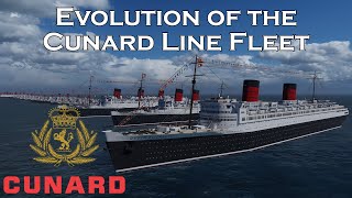 Evolution of the Cunard Line Fleet 3D [upl. by Llehcar56]