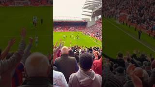 Crystal Palace Fans Celebrating Anfield Win🔴🔵🦅 cpfc lfc crystalpalace liverpoolfc football [upl. by Esened945]