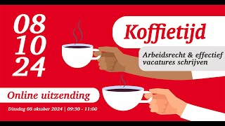 Koffietijd oktober 2024  WerkgeversServicepunt WestBrabant [upl. by Lartnom]