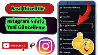 Instagram Algoritma Seçeneği Gösterilmediğinde Sıfırlama Sorunu Nasıl Düzel Yeni Güncelleme 2025 [upl. by Royo]