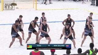 Under 17 Intimidating Haka New Zealand Beach Handball Team [upl. by Odlauso]