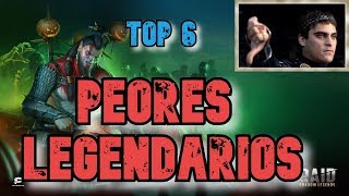 TOP 6 PEORES LEGENDARIOS 2019  RAID SHADOW LEGENDS [upl. by Ridglee241]