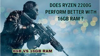 8GB vs 16GB RAM Ryzen 3 2200g  Tested in 15 games  2018 [upl. by Ynad]