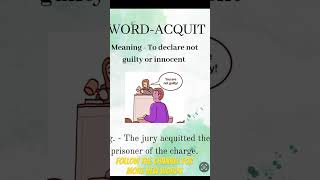 Acquit English VocabularyEdushreem DSSSBCTET exams professor jury prisoner teaching [upl. by Inahet369]