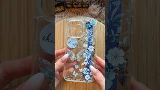 ASMR phone case DIY🦋✨💙asmr diy phonecase fyp fypシ゚viral aesthetic blue journal scrap [upl. by Ayotak]