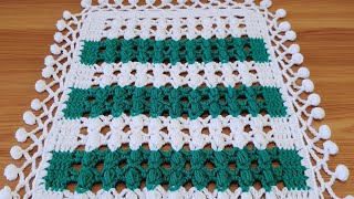 Crochet table cover pattern woolen table mat design Crochet mat [upl. by Obel]