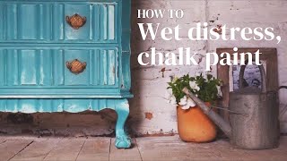 A simple way to distress chalk painted furniture [upl. by Erland]