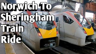 Norwich To Sheringham Train Ride  181123 [upl. by Cacia59]