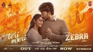 ZEBRA Teri Meri Lyrical Hindi Satya Dev Priya Bhavani Shankar  Ravi Basrur  Eashvar Karthic [upl. by Enyamrahs495]