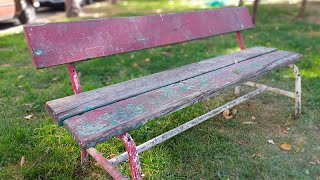 Bench restoration for my small garden [upl. by Nebra]