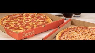 caseys pizza review [upl. by Sueahccaz]