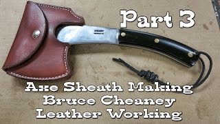 Axe Sheath Making  Part 3  Bushcraft Axe Sheath [upl. by Chastain355]