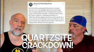 Quartzsite Arizona Police Boondocking Crackdown at Scaddan Wash [upl. by Centonze349]