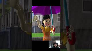 Squid Game Makeup Harley Quinn Cut Wooden Bridge Troll Miss T and Neighbor shortsvideo [upl. by Ahsinej]