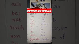 Preposition with Dative casegermanlanguage trending education [upl. by Egroej]