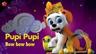 PUPI PUPI BOW BOW BOW ♥Superhit pupy song in HD ★Pupy malayalam educational cartoon for children [upl. by Ahsie283]