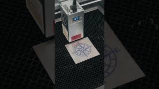 Engraving a Compass on Titaniumlaserengraving TitaniumEngravinglasertree [upl. by Zachary]