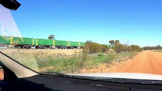 Following Aurizon Tronox loaded mineral sands as it climbs the grade at BUNGULLA 3082024 [upl. by Airbmat109]