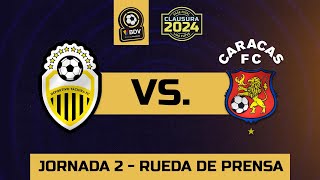 Rueda de Prensa pospartido  LigaFUTVEBancoDeVenezuela  Táchira vs Caracas [upl. by Angelis]