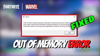 How to fix Out of Memory Error Fortnite chapter 5 season 4 [upl. by Gualtiero226]