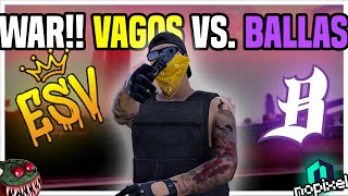 WAR  VAGOS VS BALLAS  Benji Ramos  NoPixel 30  GTA V RP [upl. by Roxanna]