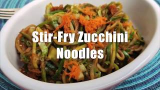 Stir Fry Zucchini Noodles [upl. by Nelyahs]