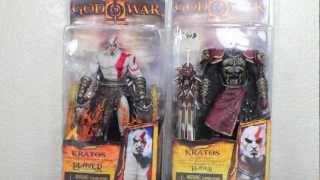 God Of War 2 Kratos in Ares Armor amp Kratos With Flaming Blades Of Athena NECA Figure Review [upl. by Howund]