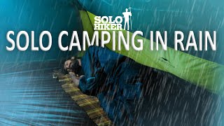 SOLO CAMPING  CAMPING IN RAINSTORM  COOKING RELAXING AND SLEEP AT TOP OF THE WATERFALL  ASMR [upl. by Lowis328]