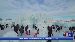 Utah Ice Castles coming to life in Midway [upl. by Elleina]