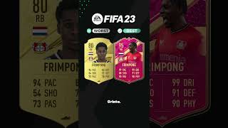 Jeremie Frimpong  Pires vs Meilleures cartes FUT  FIFA 20  FC 24 fifa fifaratings fc24 [upl. by Adena355]