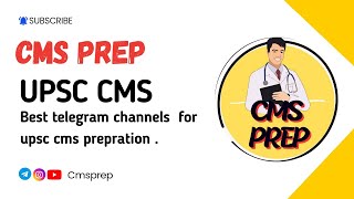 Best TELEGRAM Channels for UPSC CMS prepration I UPSC CMS 2025 I upsccms upsccms2025 Cmsprep [upl. by Hoashis]