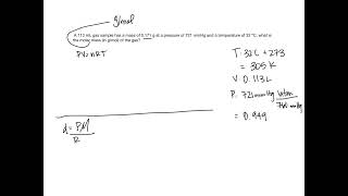 Determine molar mass of a gas example [upl. by Guimond]