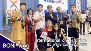 BONIVlog  International cheer union ICU World Cup Seoul 2023 [upl. by Eelirem]