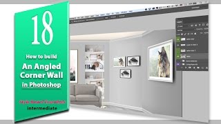 18 How To Build An Angled Corner Wall design board essentials Photoshop [upl. by Trenna]