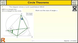 Circle Theorems GCSE Further Maths revision Exam paper practice amp help [upl. by Marcie584]