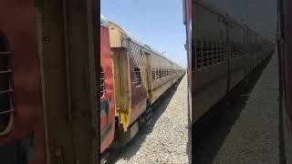 22630 Tirunelveli Dadar Superfast Express is been crossed by Coimbatore Nagercoil Exp at Velliyani [upl. by Jepum38]