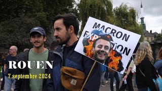 Manifestation anti Macron du 7 septembre à ROUEN [upl. by Miehar]