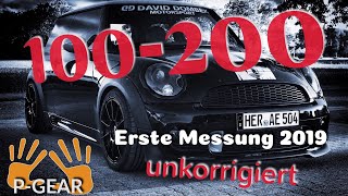 Mini R56 JCW  PGear  100200kmh GPS Messung  unkorrigiert   Teil12019 HD [upl. by Nodla]