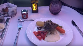 Qatar Airways INCREDIBLE Qsuite Business Class QR1 Doha to London Experience [upl. by Kolva]